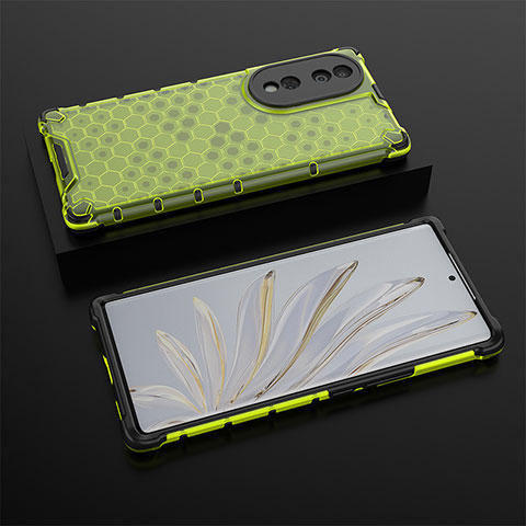 Carcasa Bumper Funda Silicona Transparente 360 Grados AM2 para Huawei Honor 70 5G Verde