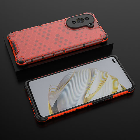 Carcasa Bumper Funda Silicona Transparente 360 Grados AM2 para Huawei Nova 10 Pro Rojo