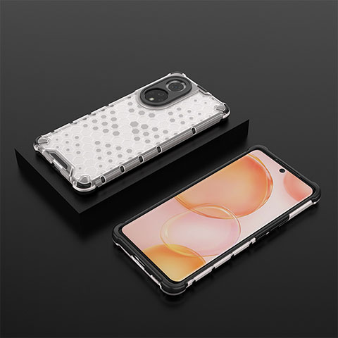 Carcasa Bumper Funda Silicona Transparente 360 Grados AM2 para Huawei Nova 9 Blanco