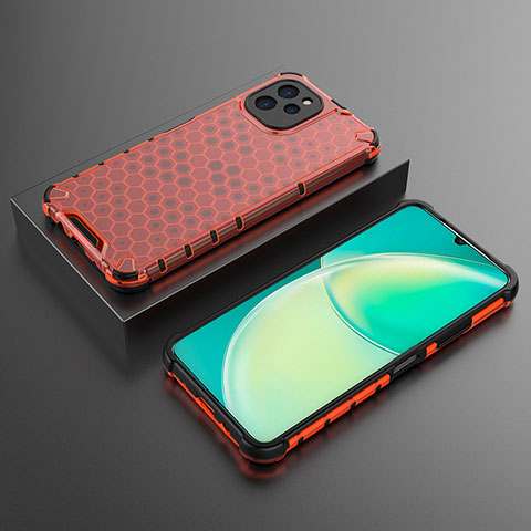 Carcasa Bumper Funda Silicona Transparente 360 Grados AM2 para Huawei Nova Y61 Rojo