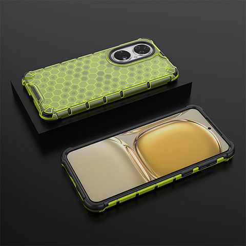 Carcasa Bumper Funda Silicona Transparente 360 Grados AM2 para Huawei P50 Verde