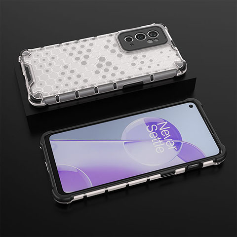 Carcasa Bumper Funda Silicona Transparente 360 Grados AM2 para OnePlus 9RT 5G Blanco