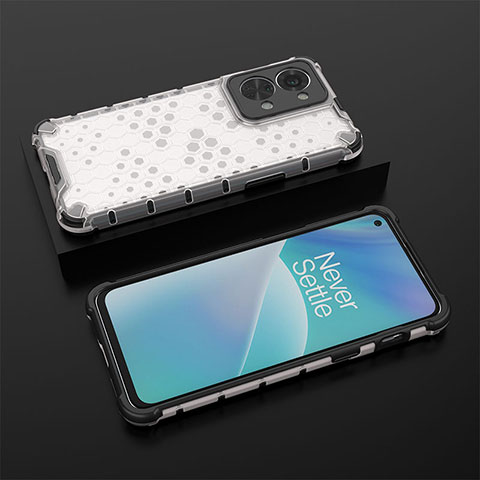 Carcasa Bumper Funda Silicona Transparente 360 Grados AM2 para OnePlus Nord 2T 5G Blanco