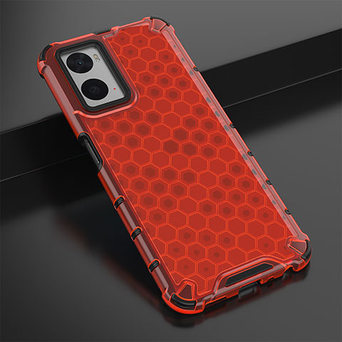 Carcasa Bumper Funda Silicona Transparente 360 Grados AM2 para Oppo A36 Rojo