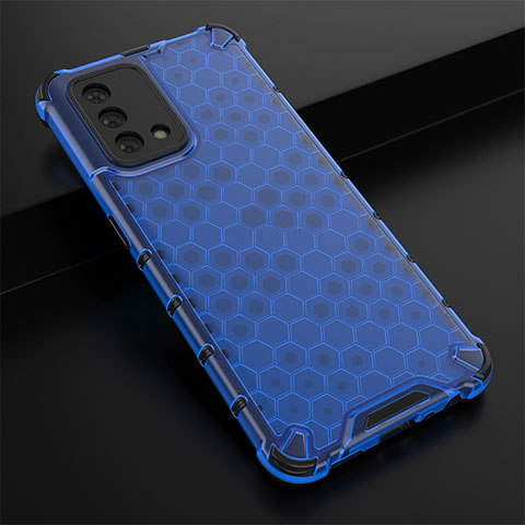 Carcasa Bumper Funda Silicona Transparente 360 Grados AM2 para Oppo A74 4G Azul