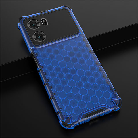 Carcasa Bumper Funda Silicona Transparente 360 Grados AM2 para Oppo K10 5G Azul