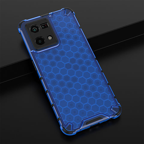 Carcasa Bumper Funda Silicona Transparente 360 Grados AM2 para Oppo Reno8 4G Azul