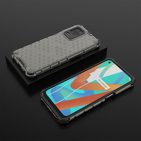 Carcasa Bumper Funda Silicona Transparente 360 Grados AM2 para Realme 8s 5G Negro