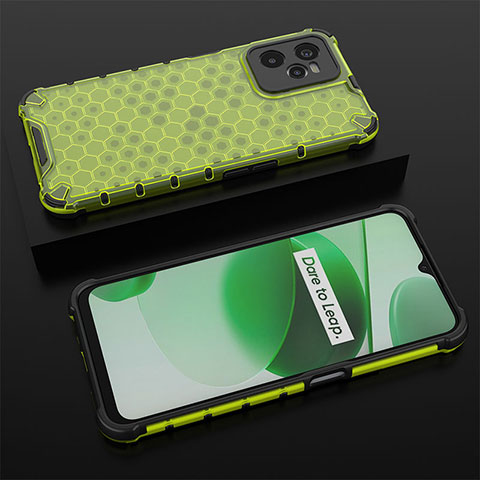 Carcasa Bumper Funda Silicona Transparente 360 Grados AM2 para Realme Narzo 50A Prime Verde