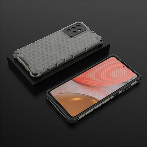 Carcasa Bumper Funda Silicona Transparente 360 Grados AM2 para Samsung Galaxy A72 5G Negro