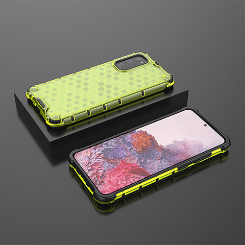 Carcasa Bumper Funda Silicona Transparente 360 Grados AM2 para Samsung Galaxy S20 5G Verde