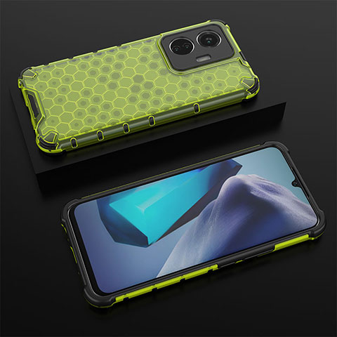 Carcasa Bumper Funda Silicona Transparente 360 Grados AM2 para Vivo T1 4G Verde