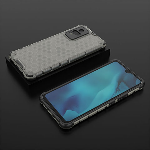 Carcasa Bumper Funda Silicona Transparente 360 Grados AM2 para Vivo V21e 4G Negro