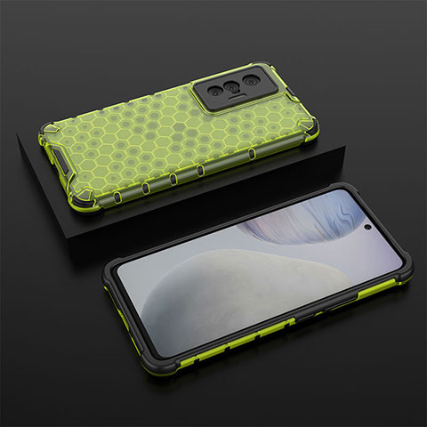 Carcasa Bumper Funda Silicona Transparente 360 Grados AM2 para Vivo X70t Verde