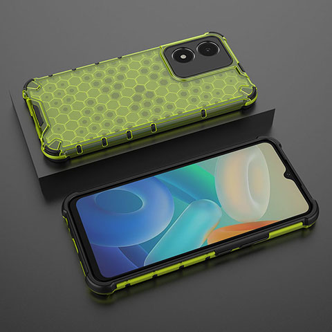 Carcasa Bumper Funda Silicona Transparente 360 Grados AM2 para Vivo Y02S Verde