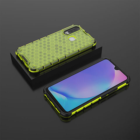 Carcasa Bumper Funda Silicona Transparente 360 Grados AM2 para Vivo Y12 Verde