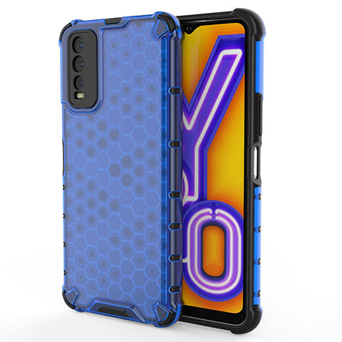 Carcasa Bumper Funda Silicona Transparente 360 Grados AM2 para Vivo Y20s G Azul