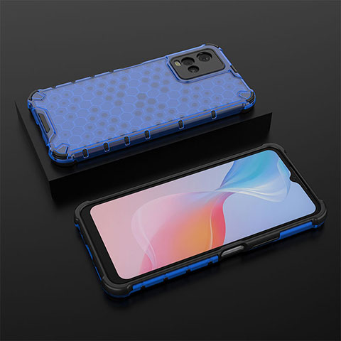 Carcasa Bumper Funda Silicona Transparente 360 Grados AM2 para Vivo Y21s Azul