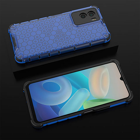 Carcasa Bumper Funda Silicona Transparente 360 Grados AM2 para Vivo Y72t Azul