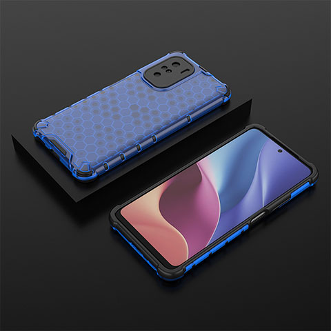 Carcasa Bumper Funda Silicona Transparente 360 Grados AM2 para Xiaomi Mi 11X Pro 5G Azul