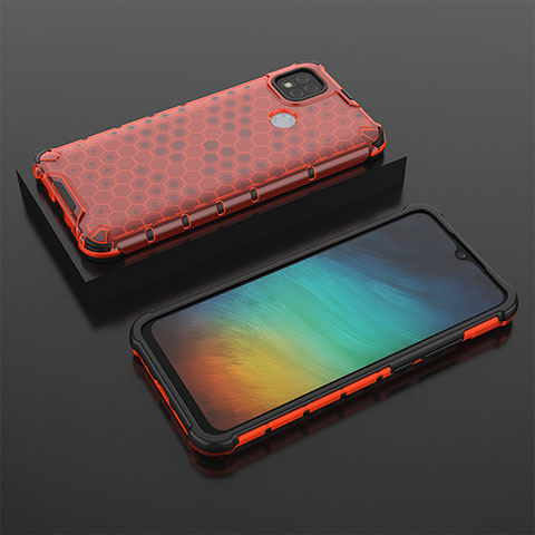 Carcasa Bumper Funda Silicona Transparente 360 Grados AM2 para Xiaomi POCO C31 Rojo