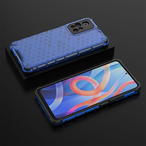 Carcasa Bumper Funda Silicona Transparente 360 Grados AM2 para Xiaomi Poco M4 Pro 5G Azul