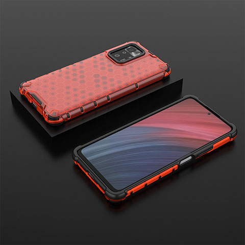 Carcasa Bumper Funda Silicona Transparente 360 Grados AM2 para Xiaomi Poco X3 GT 5G Rojo