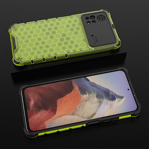 Carcasa Bumper Funda Silicona Transparente 360 Grados AM2 para Xiaomi Poco X4 Pro 5G Verde