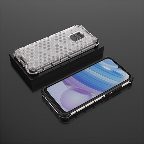 Carcasa Bumper Funda Silicona Transparente 360 Grados AM2 para Xiaomi Redmi 10X Pro 5G Blanco