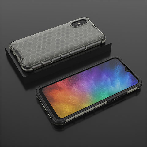 Carcasa Bumper Funda Silicona Transparente 360 Grados AM2 para Xiaomi Redmi 9AT Negro