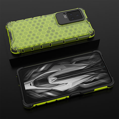 Carcasa Bumper Funda Silicona Transparente 360 Grados AM2 para Xiaomi Redmi K50 5G Verde