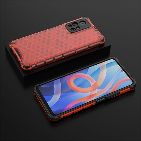 Carcasa Bumper Funda Silicona Transparente 360 Grados AM2 para Xiaomi Redmi Note 11 5G Rojo