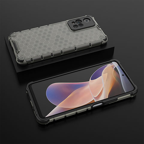 Carcasa Bumper Funda Silicona Transparente 360 Grados AM2 para Xiaomi Redmi Note 11 Pro+ Plus 5G Negro