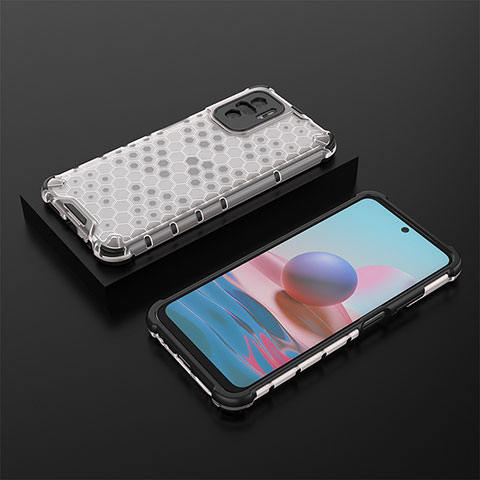 Carcasa Bumper Funda Silicona Transparente 360 Grados AM2 para Xiaomi Redmi Note 11 SE India 4G Blanco