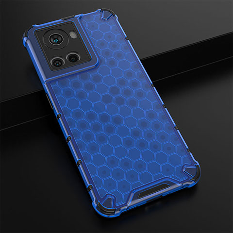 Carcasa Bumper Funda Silicona Transparente 360 Grados AM3 para OnePlus 10R 5G Azul