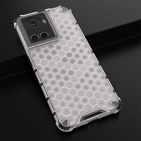 Carcasa Bumper Funda Silicona Transparente 360 Grados AM3 para OnePlus 10R 5G Blanco