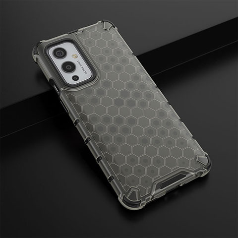 Carcasa Bumper Funda Silicona Transparente 360 Grados AM3 para OnePlus 9 5G Negro