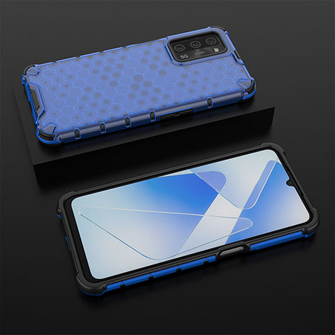 Carcasa Bumper Funda Silicona Transparente 360 Grados AM3 para Oppo A53s 5G Azul