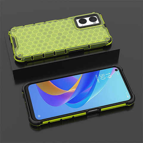 Carcasa Bumper Funda Silicona Transparente 360 Grados AM3 para Oppo A76 Verde