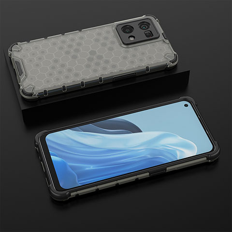 Carcasa Bumper Funda Silicona Transparente 360 Grados AM3 para Oppo F21 Pro 4G Negro