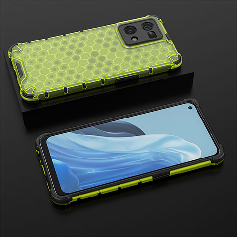 Carcasa Bumper Funda Silicona Transparente 360 Grados AM3 para Oppo F21s Pro 4G Verde