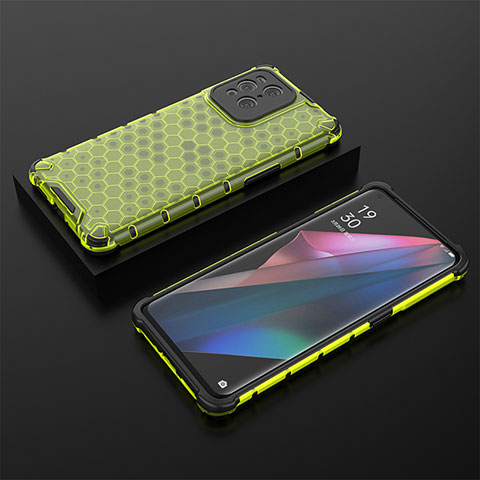 Carcasa Bumper Funda Silicona Transparente 360 Grados AM3 para Oppo Find X3 5G Verde