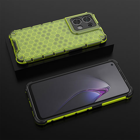 Carcasa Bumper Funda Silicona Transparente 360 Grados AM3 para Oppo Reno8 5G Verde