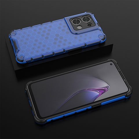 Carcasa Bumper Funda Silicona Transparente 360 Grados AM3 para Oppo Reno9 Pro 5G Azul