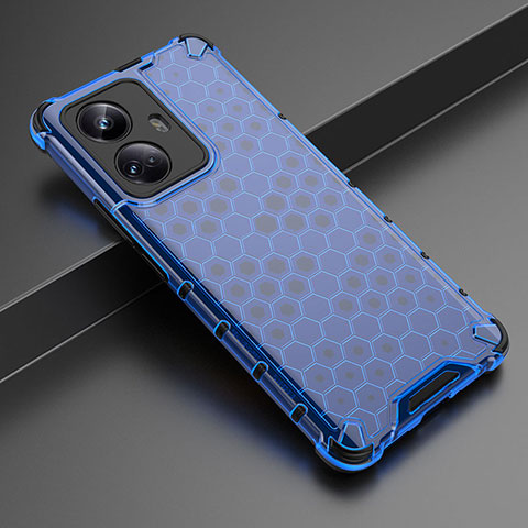 Carcasa Bumper Funda Silicona Transparente 360 Grados AM3 para Realme 10 Pro+ Plus 5G Azul