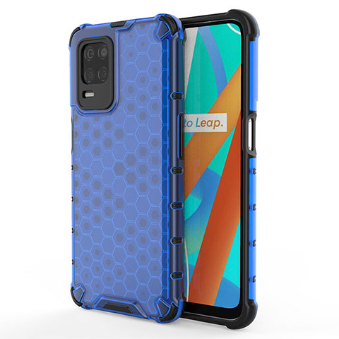 Carcasa Bumper Funda Silicona Transparente 360 Grados AM3 para Realme 8 5G Azul