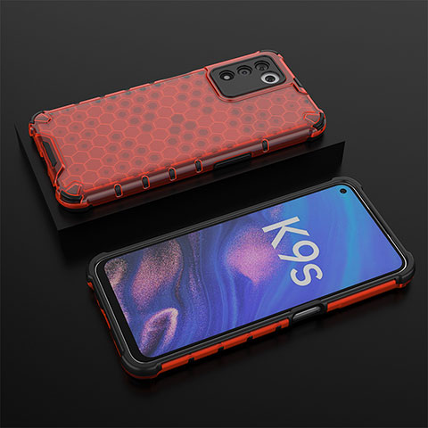 Carcasa Bumper Funda Silicona Transparente 360 Grados AM3 para Realme 9 SE 5G Rojo