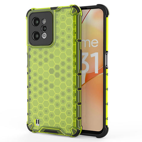 Carcasa Bumper Funda Silicona Transparente 360 Grados AM3 para Realme C31 Verde