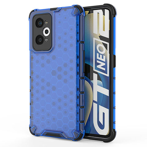 Carcasa Bumper Funda Silicona Transparente 360 Grados AM3 para Realme GT Neo2 5G Azul