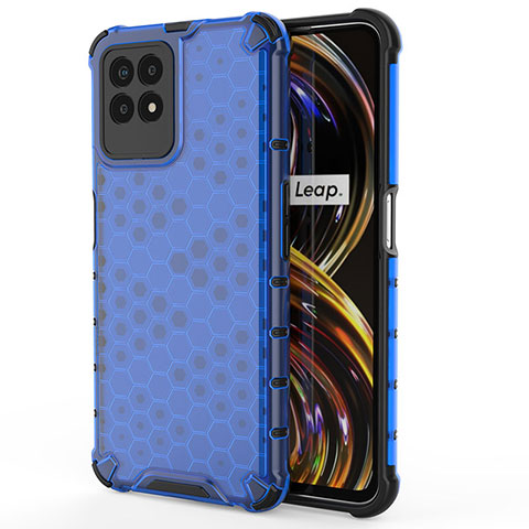 Carcasa Bumper Funda Silicona Transparente 360 Grados AM3 para Realme Narzo 50 4G Azul